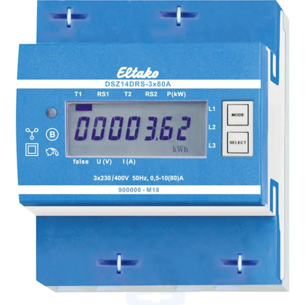 B-Ware Eltako Drehstromzähler Stromzähler Rs485 Bus Funk Mid Geeicht Blau 80 A Digital - 4010312501733