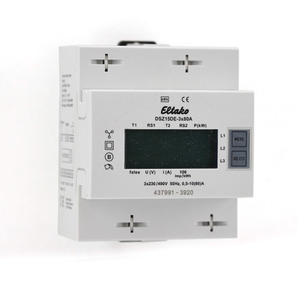 Eltako DSZ15DE-3x80A Drehstromzähler Zähler digital 80 A 1 Stück - 4010312501719