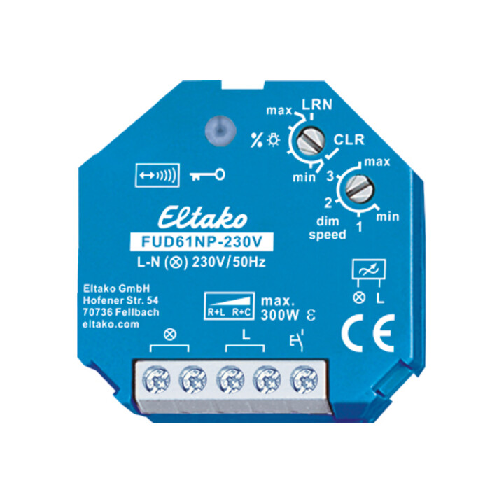 Eltako Dimmschalter Funkaktor Universal Dimmer Blau Unterputz 230 V Kunststoff B-Ware - 4010312300183