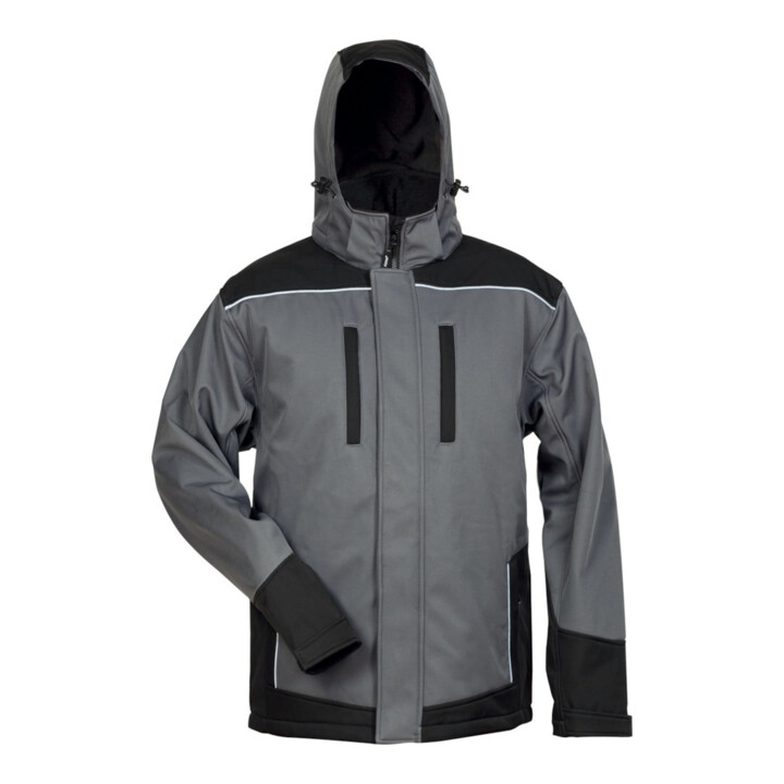 Elysee Winterjacke Softshelljacke Ajax Herrenjacke Grau Schwarz Größe M B-Ware - 4025888246537