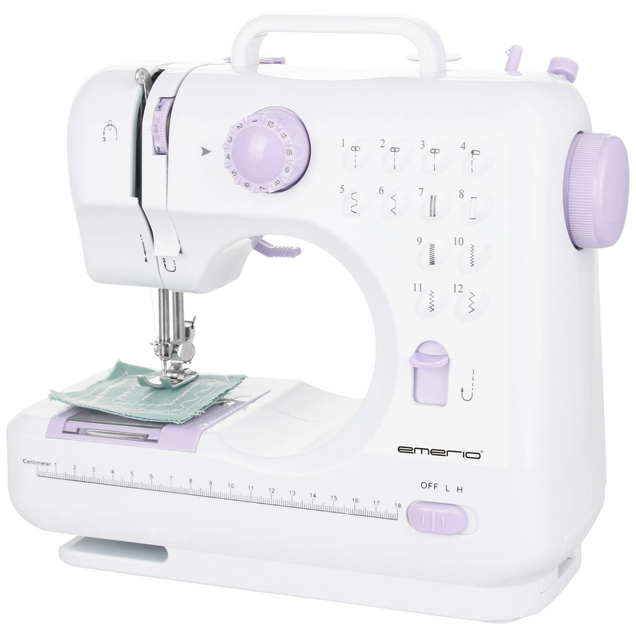 Emerio Freiarmnähmaschine Nähmaschine Sew 121820 Weiß Lila B-Ware - 7333282000783