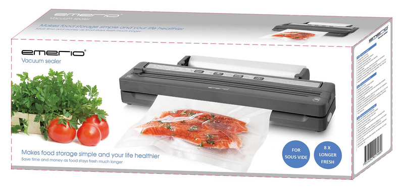 Emerio Vs 130802 Vakuumierer Bpa Frei Inkl. 3 M Folienrolle + 5 Beutel 20 X 30cm B-Ware