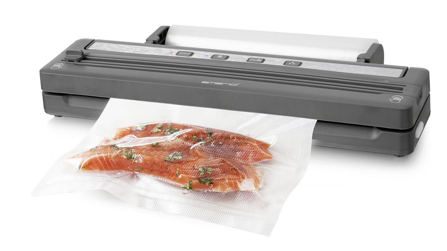 Emerio Vs 130802 Vakuumierer Bpa Frei Inkl. 3 M Folienrolle + 5 Beutel 20 X 30cm B-Ware