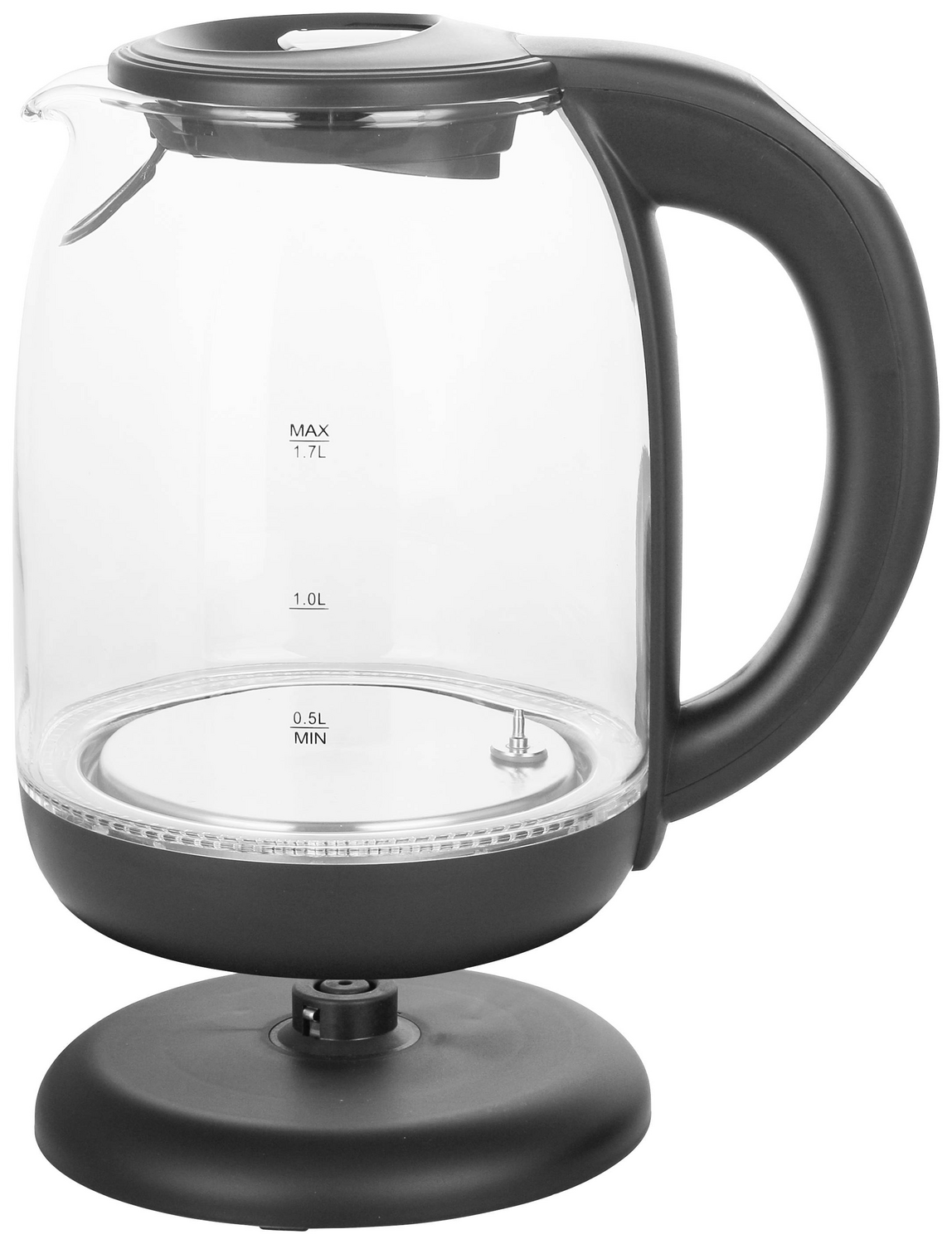 B-Ware Emerio Wasserkocher Kocher Edelstahl Glas Schnurlos 1.7 L 2200 W Küchengerät