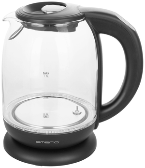 B-Ware Emerio Wasserkocher Kocher Edelstahl Glas Schnurlos 1.7 L 2200 W Küchengerät