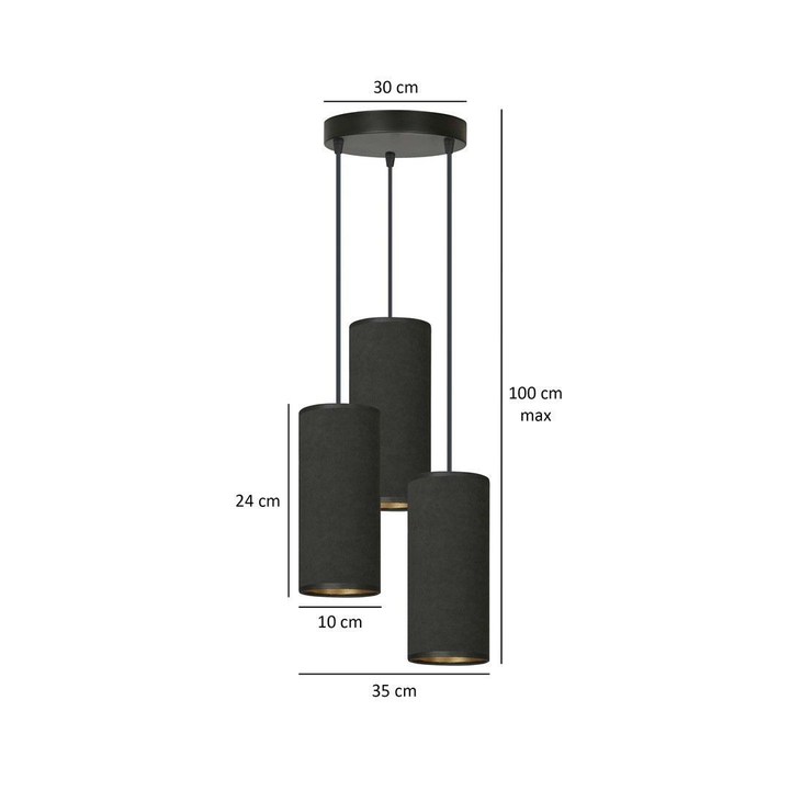 Emibig Bente 1067/3 Prem Pendelleuchte Hängelampe Lampe 3x10 W E14 Leuchte B-Ware - 5901738921009