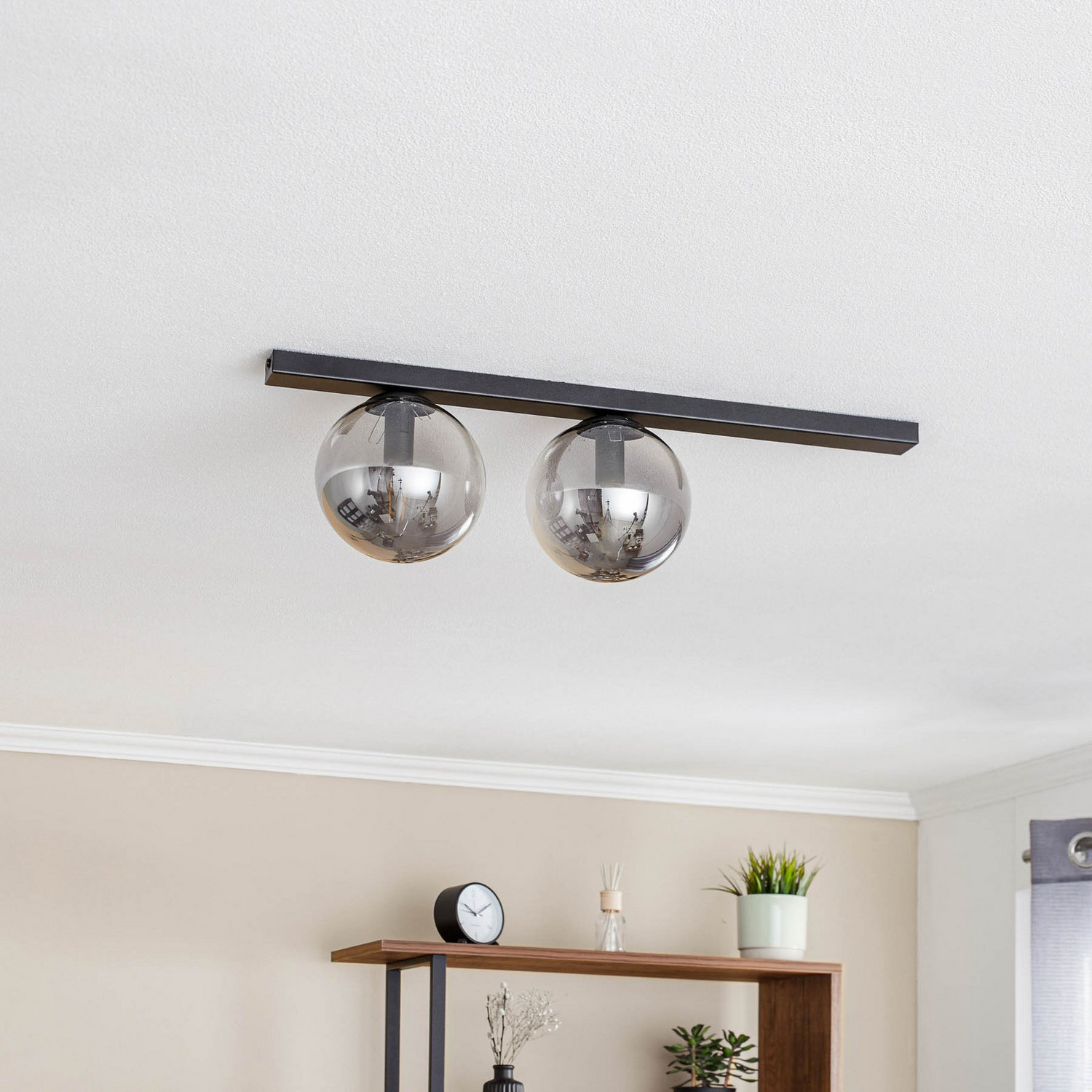 Emibig Deckenlampe Leuchte Fit Schwarz Grafit Zweiflammig Siehe Text/Foto B-Ware - 5901738921856