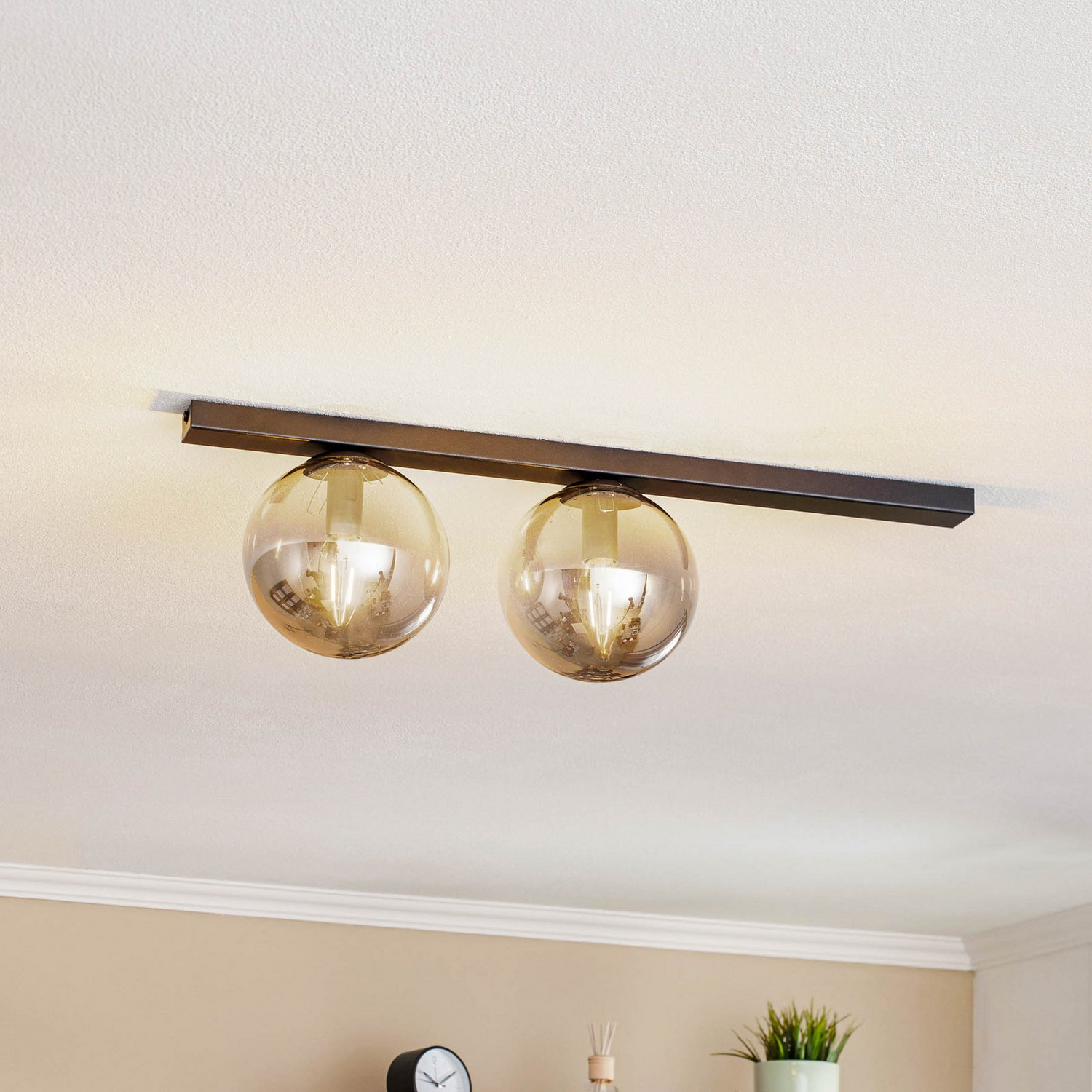 Emibig Deckenlampe Leuchte Fit Schwarz Grafit Zweiflammig Siehe Text/Foto B-Ware - 5901738921856