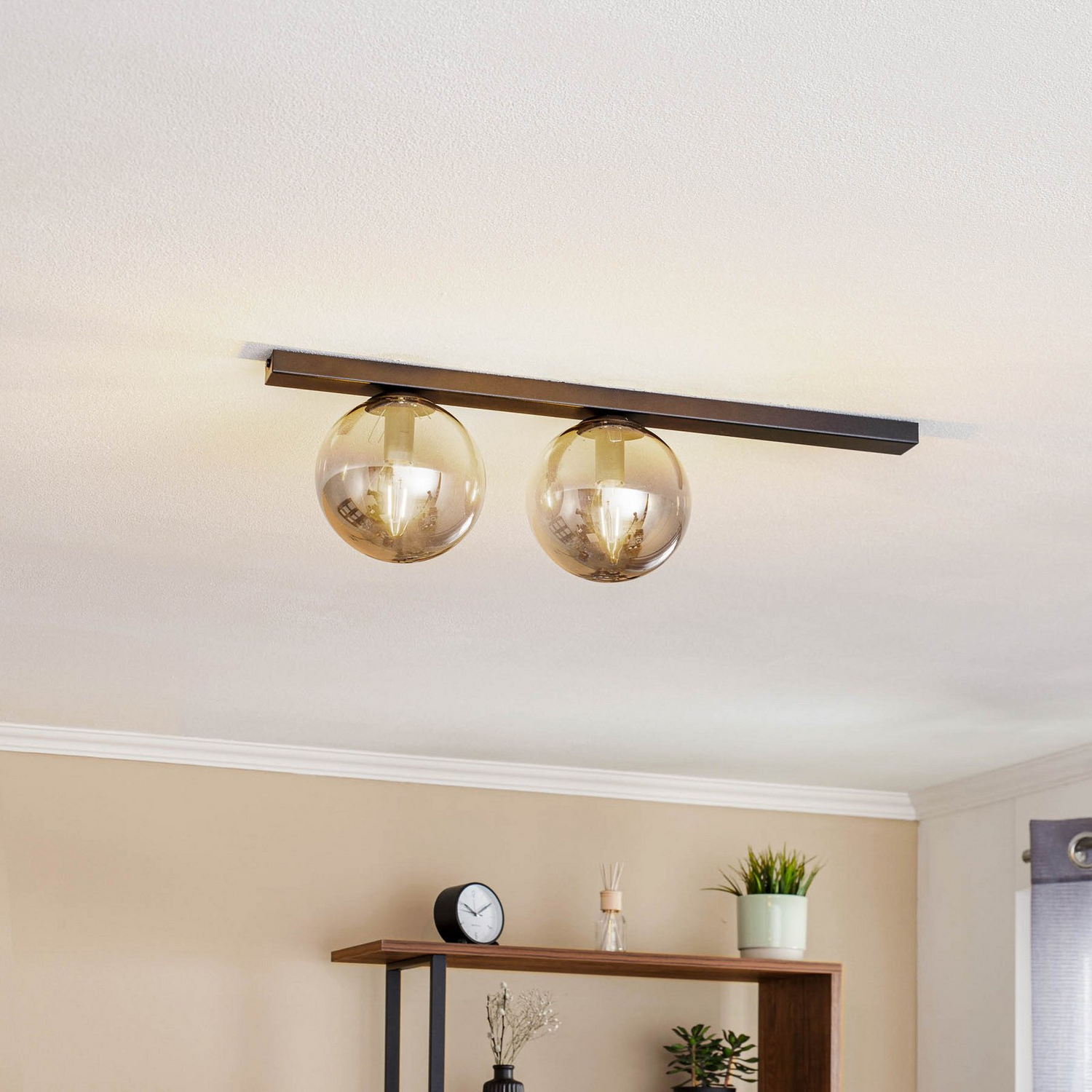 Emibig Deckenlampe Leuchte Fit Schwarz Grafit Zweiflammig Siehe Text/Foto B-Ware - 5901738921856