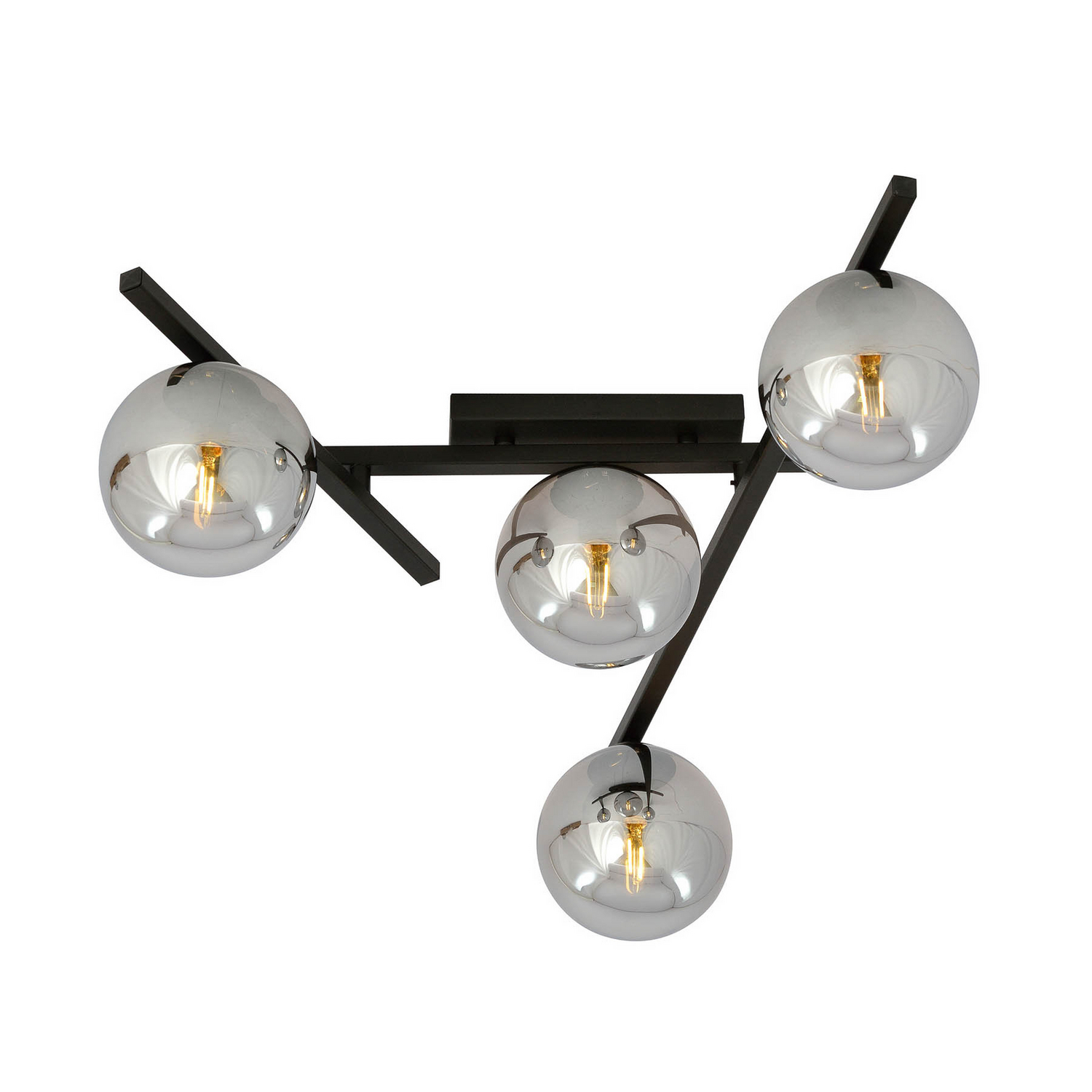 B-Ware Emibig Deckenlampe Leuchte Smart Deckenleuchte Schwarz Grafit 4 Flammig E14 - 5901738921405