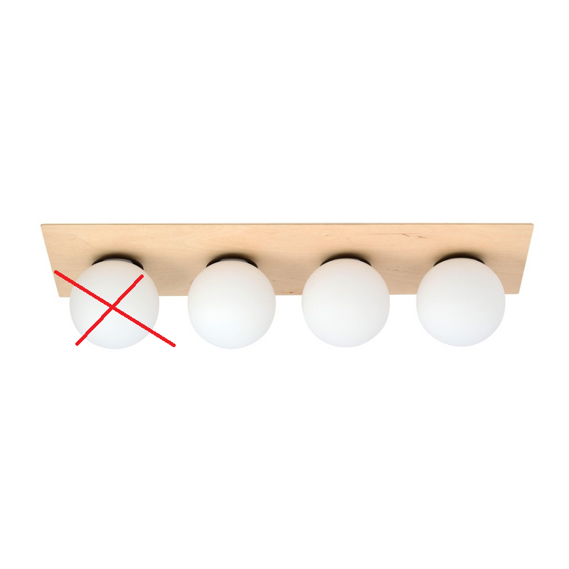 Emibig Deckenleuchte Lampe Kenzo braun weiß 4-flammig SIEHE TEXT/FOTO - 5901738922679