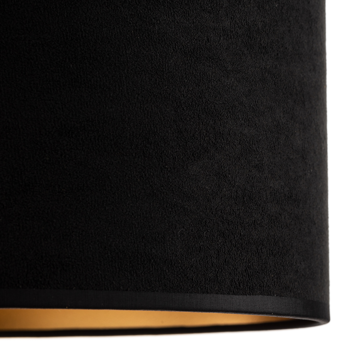 Emibig Hängelampe Pendelleuchte Jari Schwarz Gold Stoffschirm 1fl Esszimmer B-Ware - 5901738920446