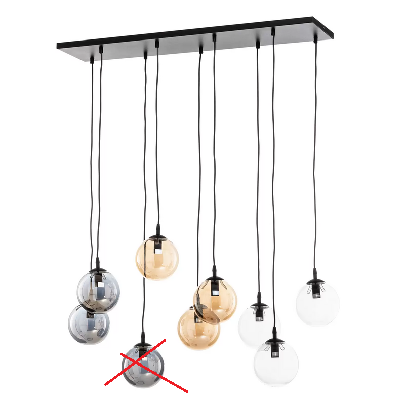 emibig Hängeleuchte Glassy schwarz E14 Deckenlampe Leuchte SIEHE TEXT/FOTO - 5901738900615
