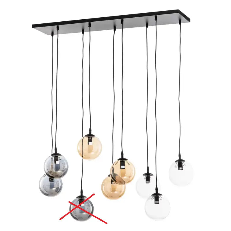 B-Ware Emibig Hängeleuchte Glassy Schwarz E14 Deckenlampe Leuchte Siehe Text/Foto - 5901738900615