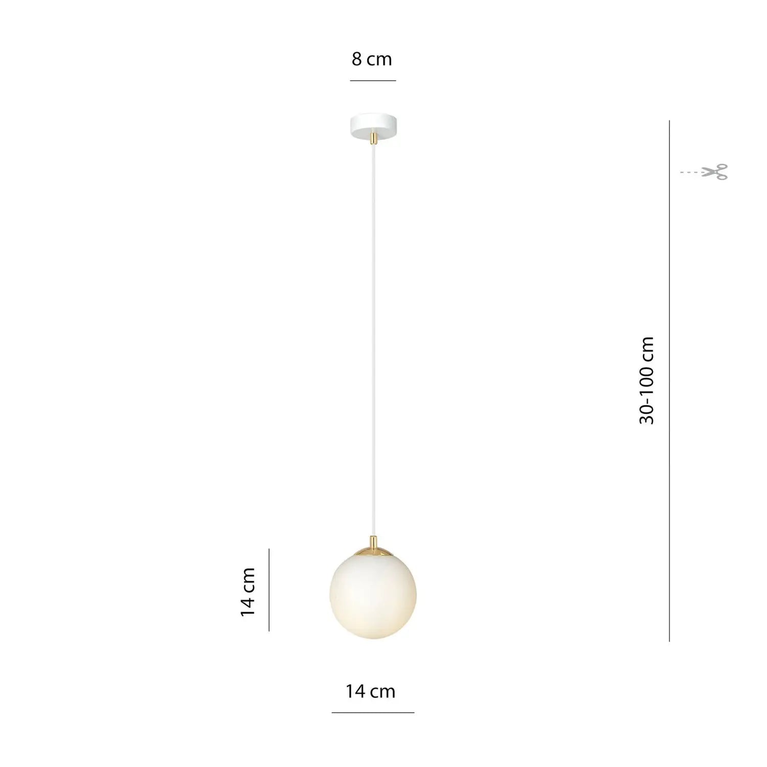 B-Ware Emibig Pendelleuchte Hängeleuchte Royal Glas Weiß E14 Led 1 Flammig Dimmbar - 5901738926134