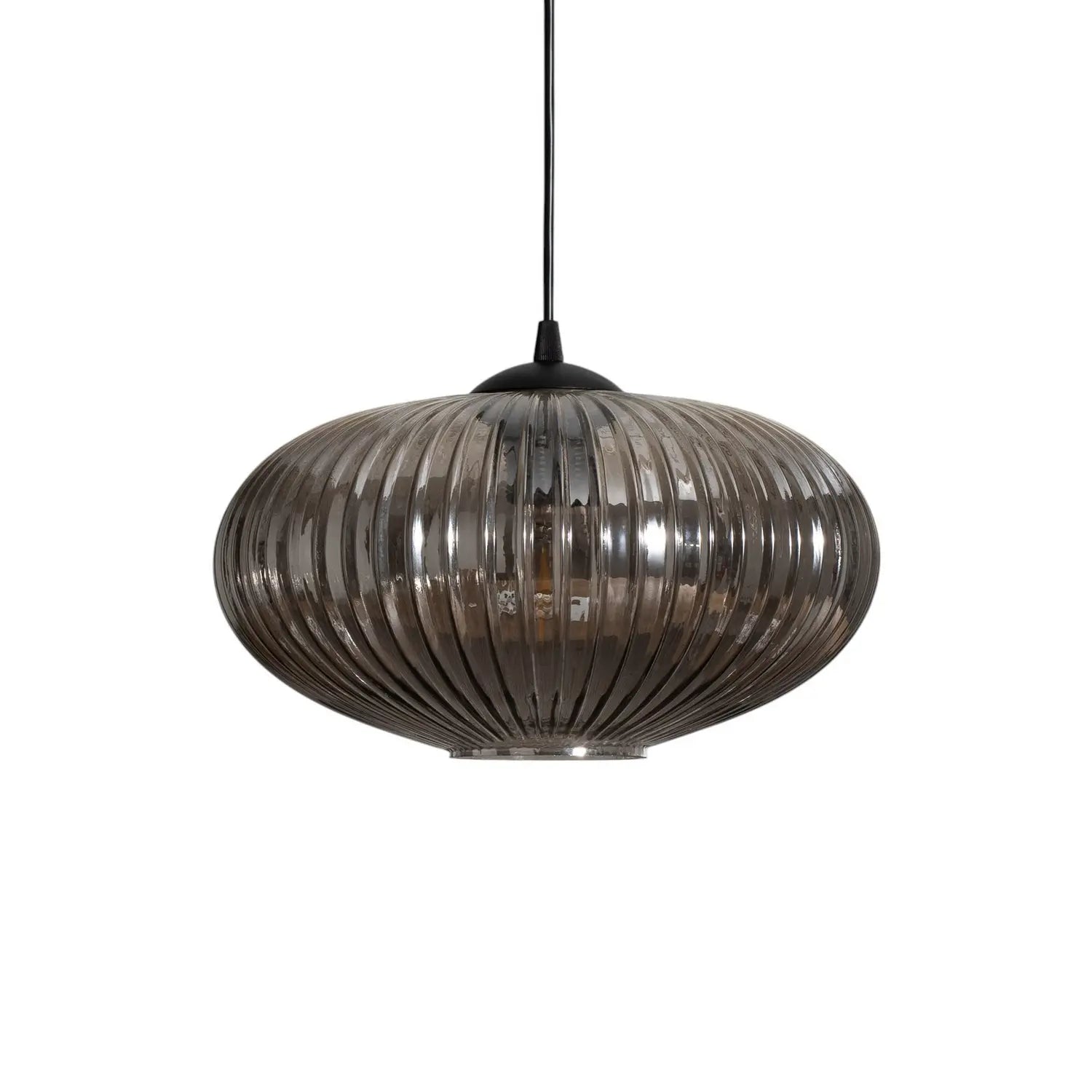 B-Ware Emibig Lighting Esszimmerlampe Hängeleuchte Lampe Coco Glas Schwarz Rauchgrau - 5907106009805