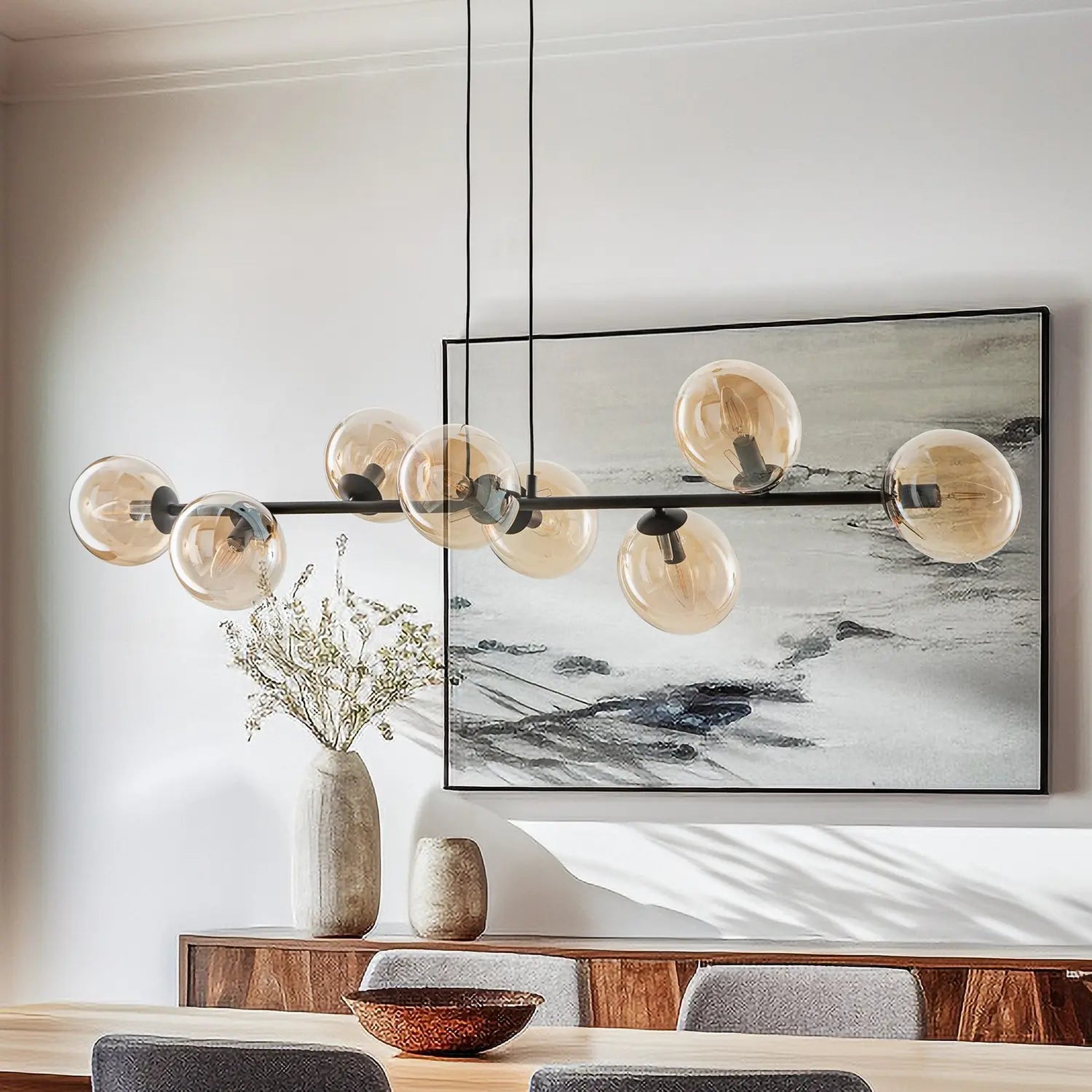 B-Ware Emibig Lighting Hängeleuchte Pendelleuchte E14 Deckenleuchte Schwarz Amber Led - 5901738900165