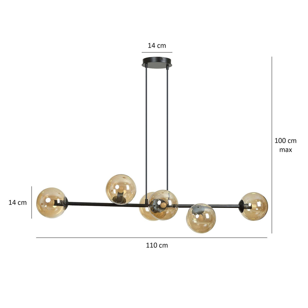 EMIBIG LIGHTING Hängeleuchte Glassy Pendelleuchte Deckenleuchte Deckenlampe E14 - 5901738900172