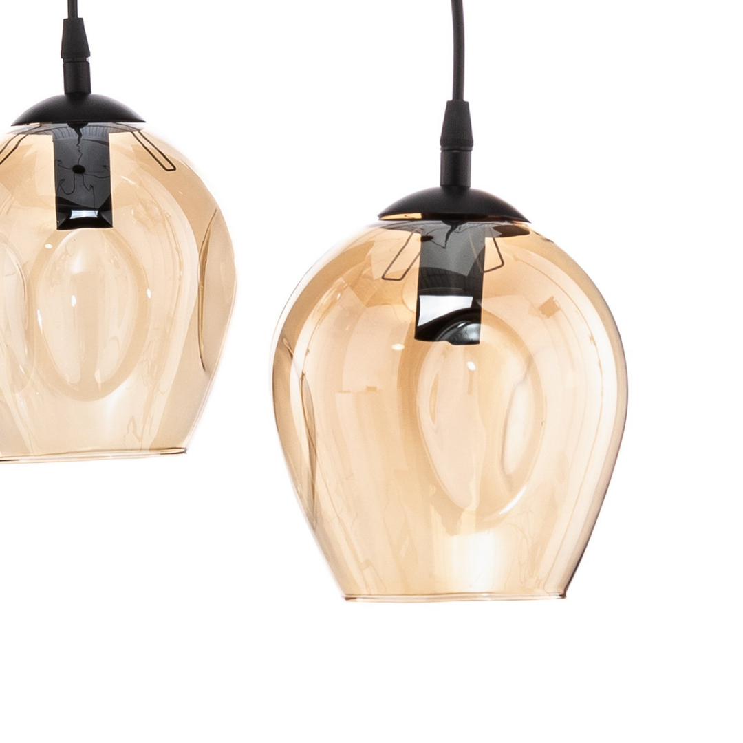 Emibig Lighting Pendellampe Hängeleuchte Leuchte Starla Amber Dezentral 5 Flg. B-Ware - 5901738901254