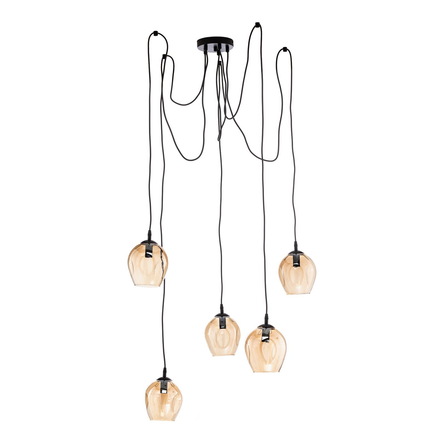 Emibig Lighting Pendellampe Hängeleuchte Leuchte Starla Amber Dezentral 5 Flg. B-Ware - 5901738901254