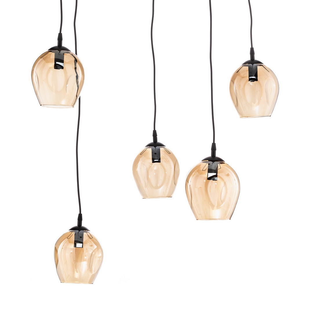 Emibig Lighting Pendellampe Hängeleuchte Leuchte Starla Amber Dezentral 5 Flg. B-Ware - 5901738901254