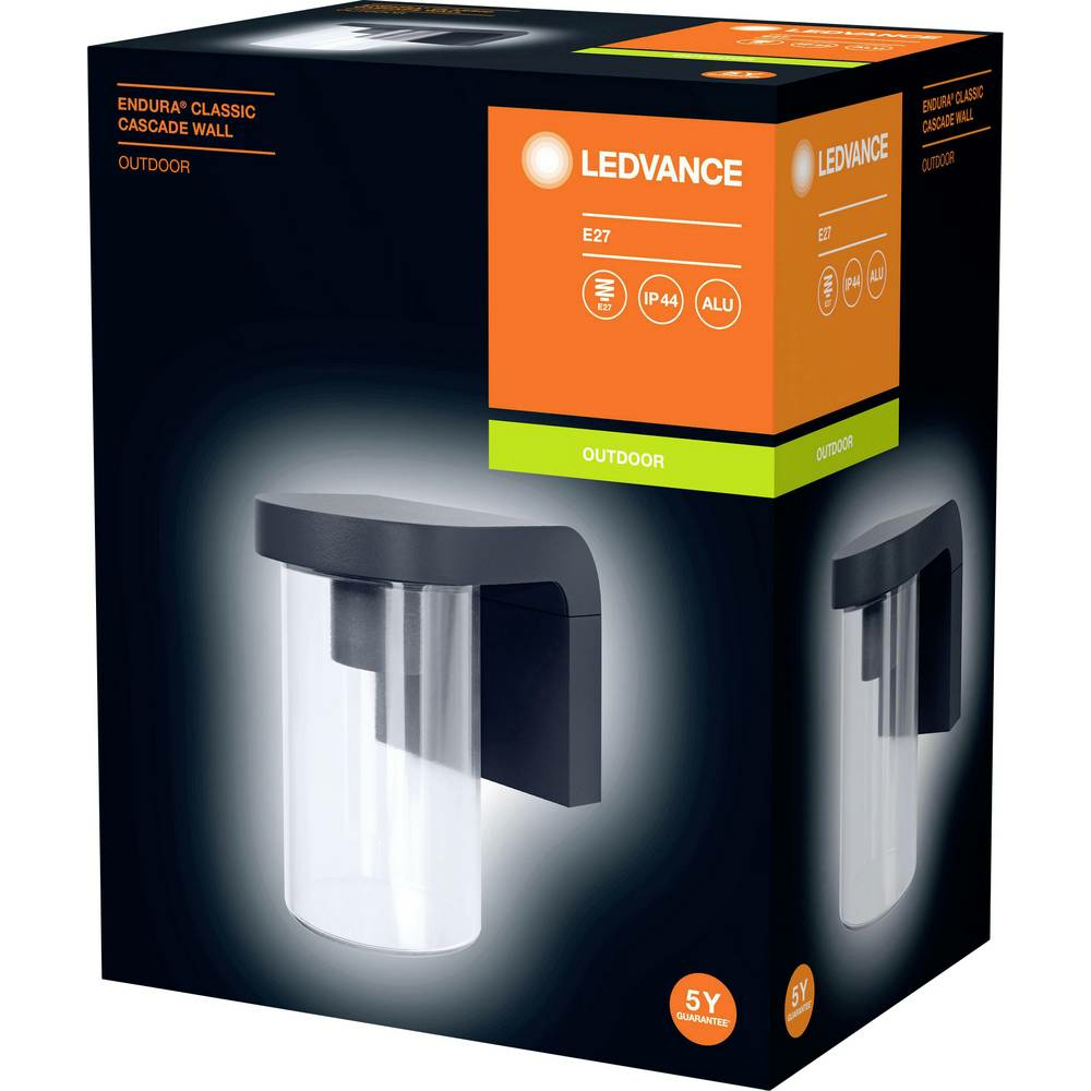 Ledvance Endurac Classic Cascade 4058075554337 Außenwandleuchte E27 Dunkelgrau B-Ware - 4058075554337