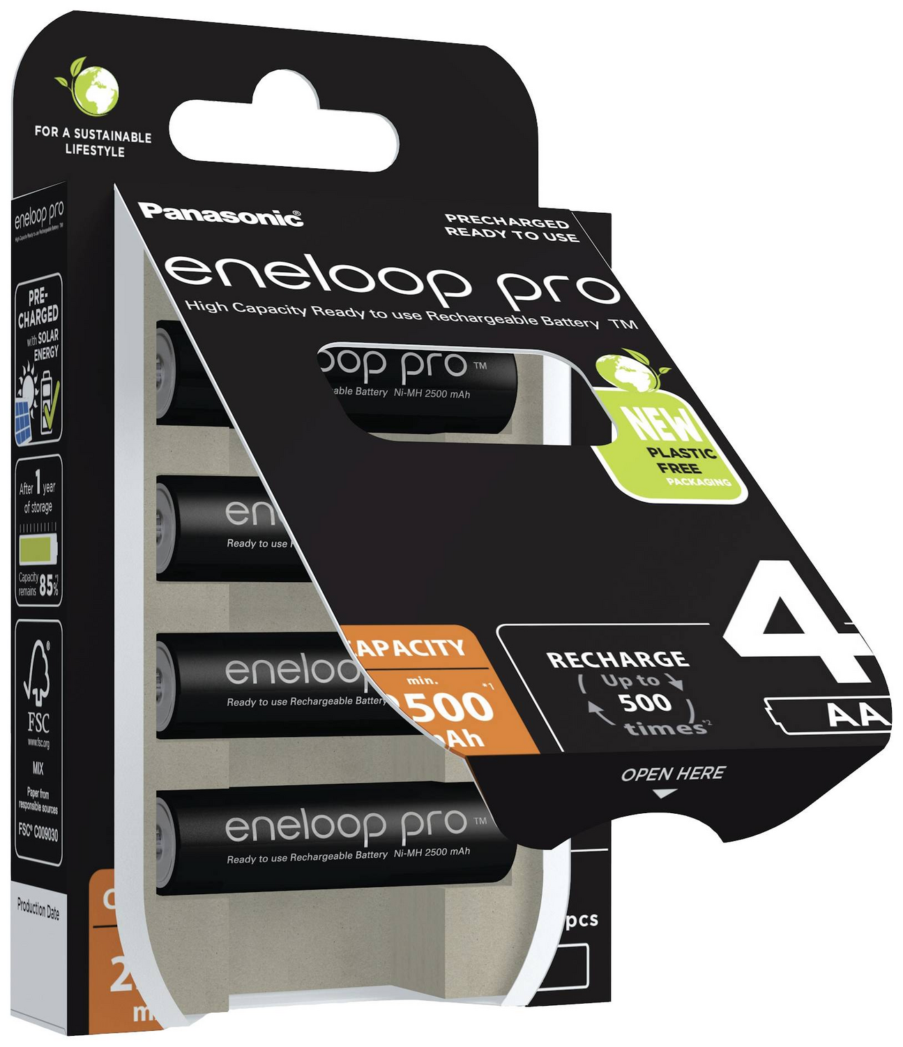 B-Ware Panasonic Eneloop Pro Hr06 Mignon Aa Akku Ni Mh 2500m Ah 1.2 V 4er Pack 3 Sets - 5410853064152