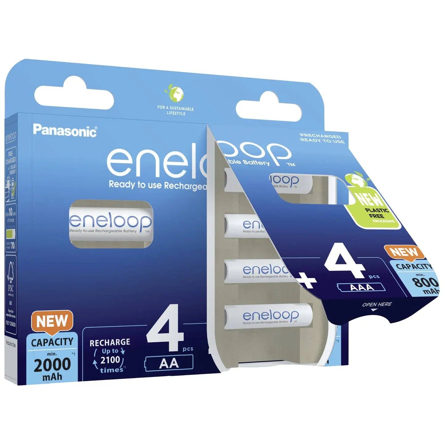 B-Ware Panasonic 8 St. Akku Set Micro Mignon Ni Mh Akkus Batterien - 5410853064879