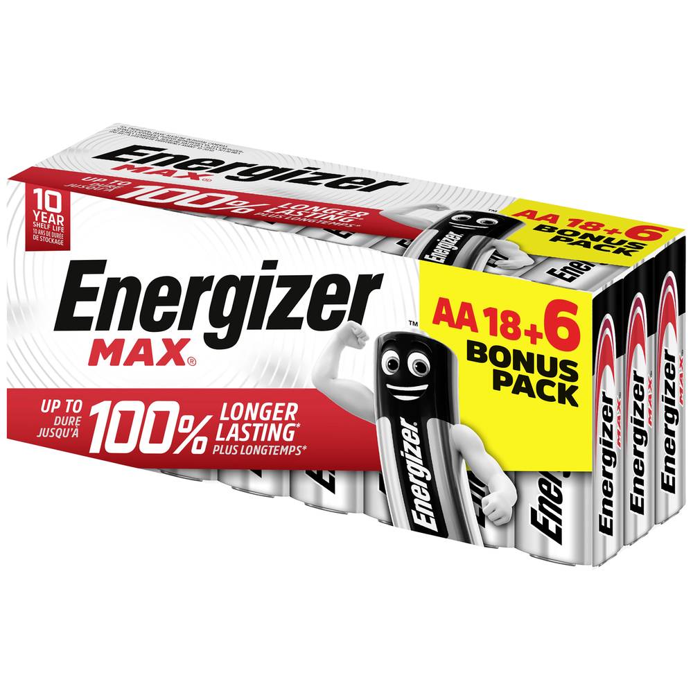 Energizer Max Mignon (AA)-Batterie Alkali-Mangan 1.5 V Ladeakku 20 STÜCK - 7638900439076