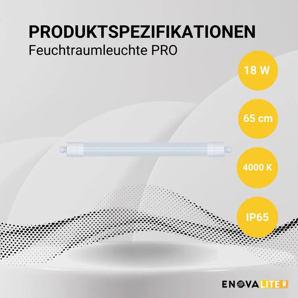 B-Ware Enova Lite Feuchtraumleuchte Wannenleuchte Led Lichtleiste Ip65 2 Stück - 4260508899841