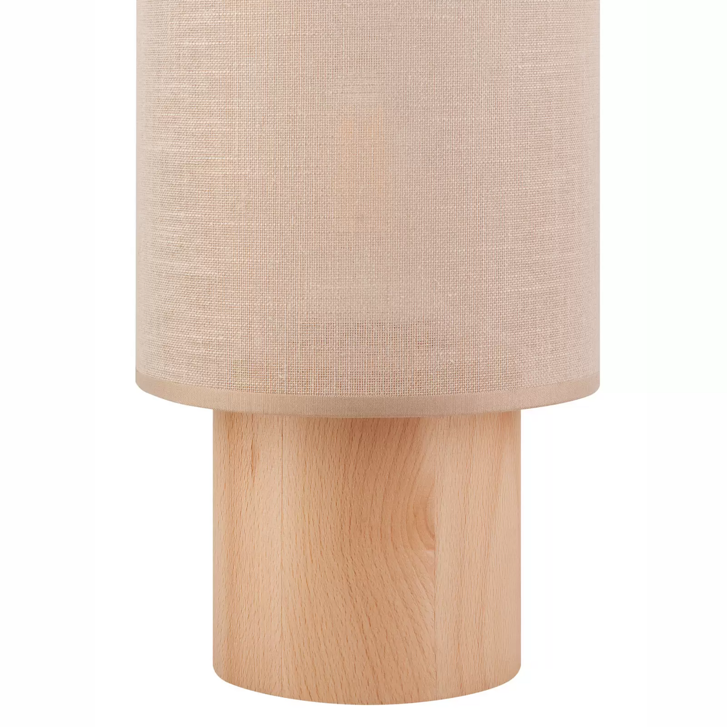 B-Ware Envostar Asolita Tischleuchte Holzfuß Schirm Beige Tischlampe Leselampe Lampe - 10022784
