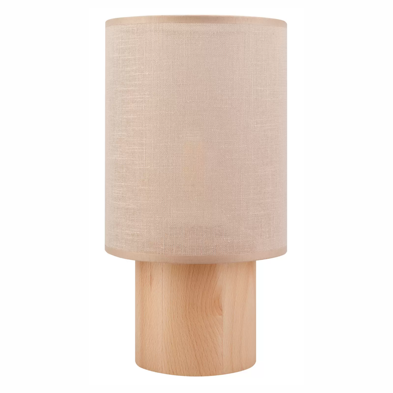 B-Ware Envostar Asolita Tischleuchte Holzfuß Schirm Beige Tischlampe Leselampe Lampe - 10022784