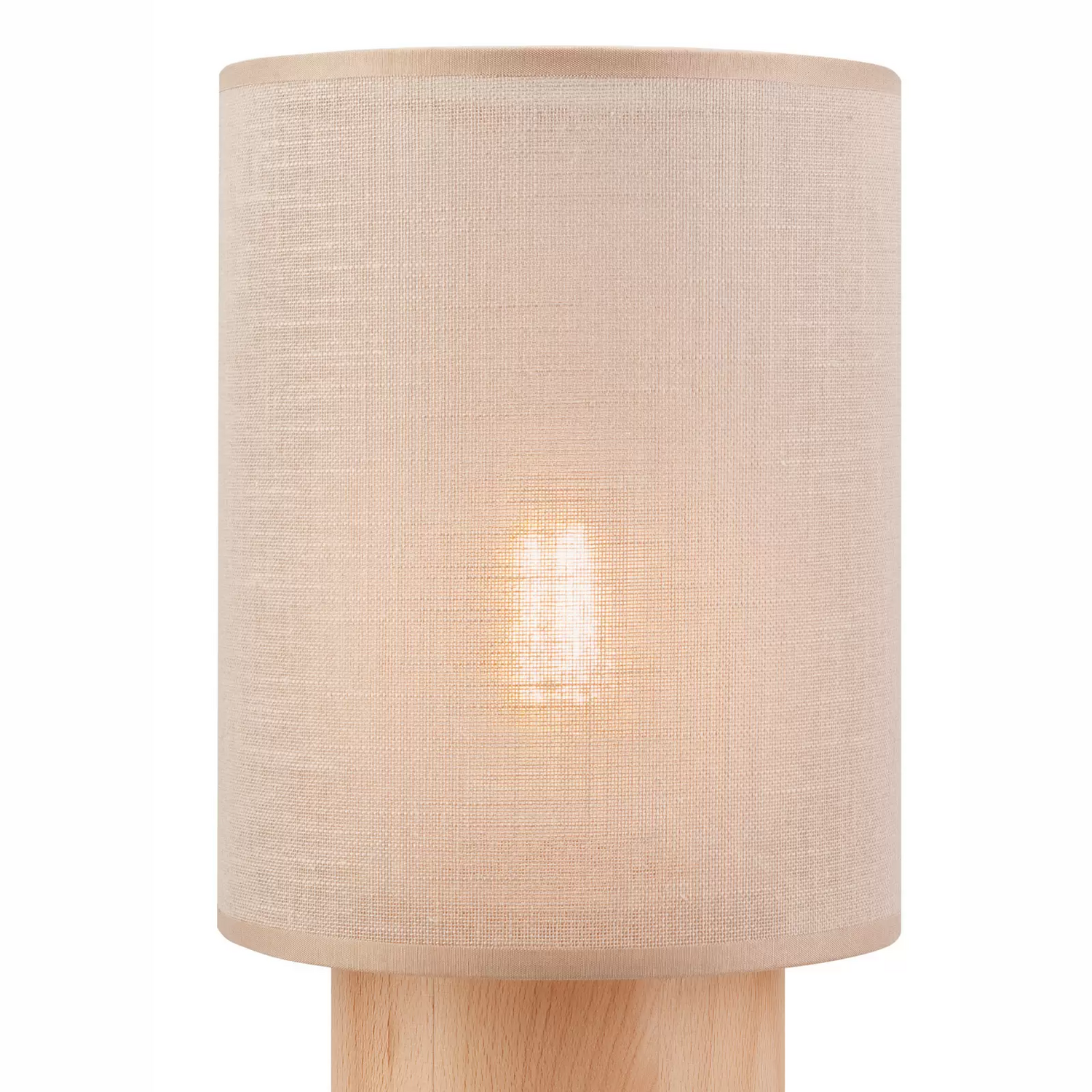 B-Ware Envostar Asolita Tischleuchte Holzfuß Schirm Beige Tischlampe Leselampe Lampe - 10022784