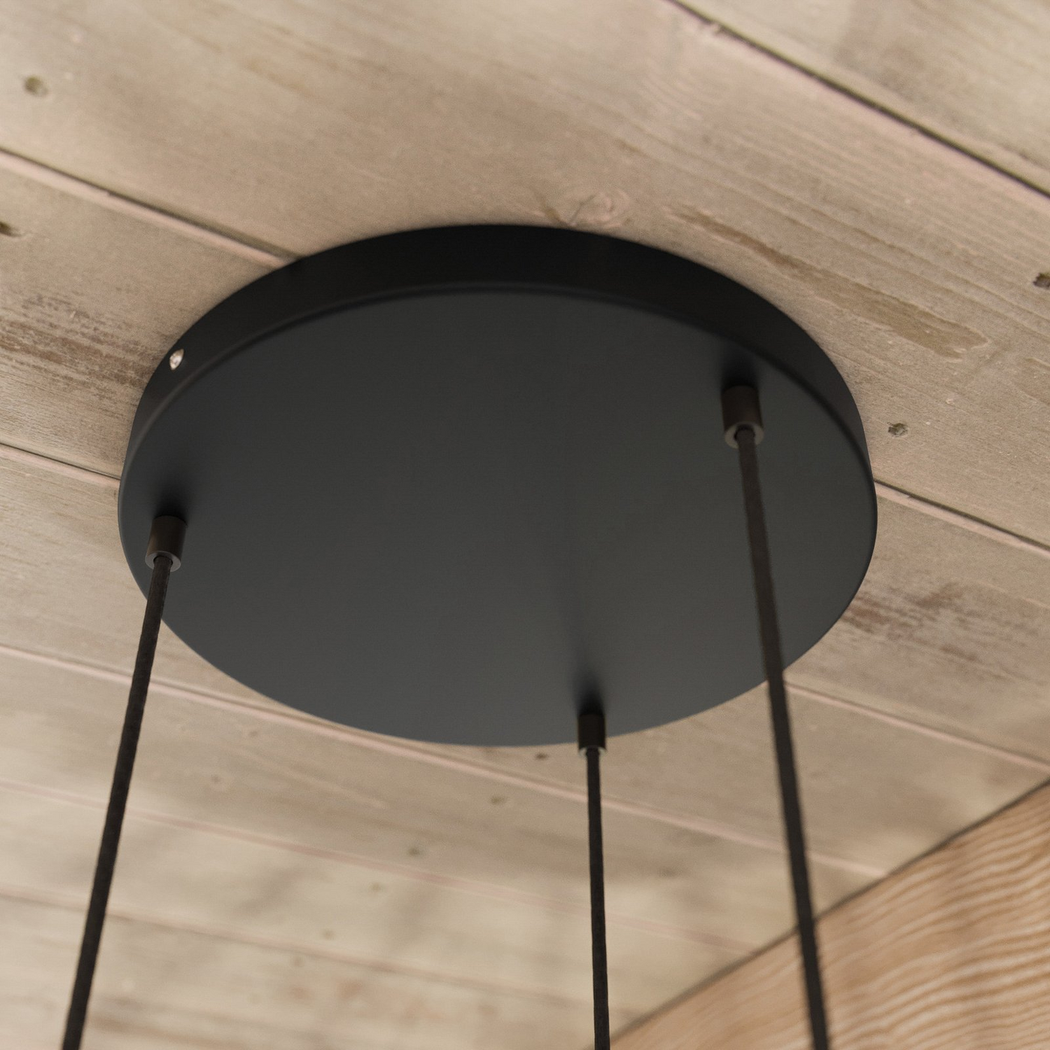 Suspension Envostar Clay de qualité B, plafonnier, luminaire, contreplaqué de bouleau, 3 ampoules, E27