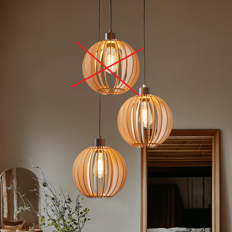 Envostar Clay Hängelampe Deckenlampe Lampe Leuchte 3 Flammig E27 Siehe Text/Foto B-Ware - 4251911724257