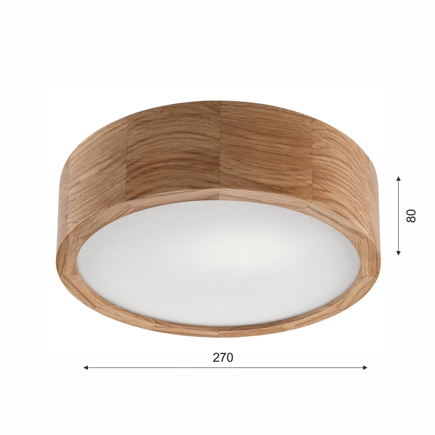 B-Ware Envostar Deckenleuchte Lampe Caspian ø 27 Cm Ip54 Eiche - 4251911795769