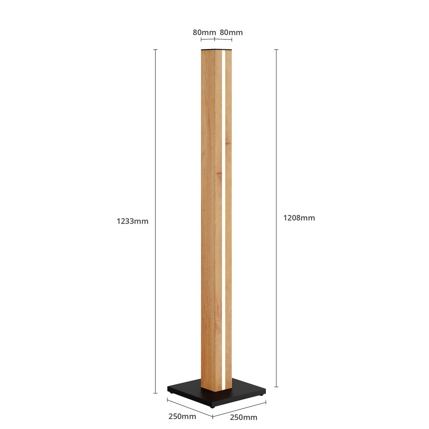 B-Ware Envostar Eldder Led Stehlampe Leuchte Holz Eichenfurnier Warmweiß Dimmbar Lampe - 4251911723847
