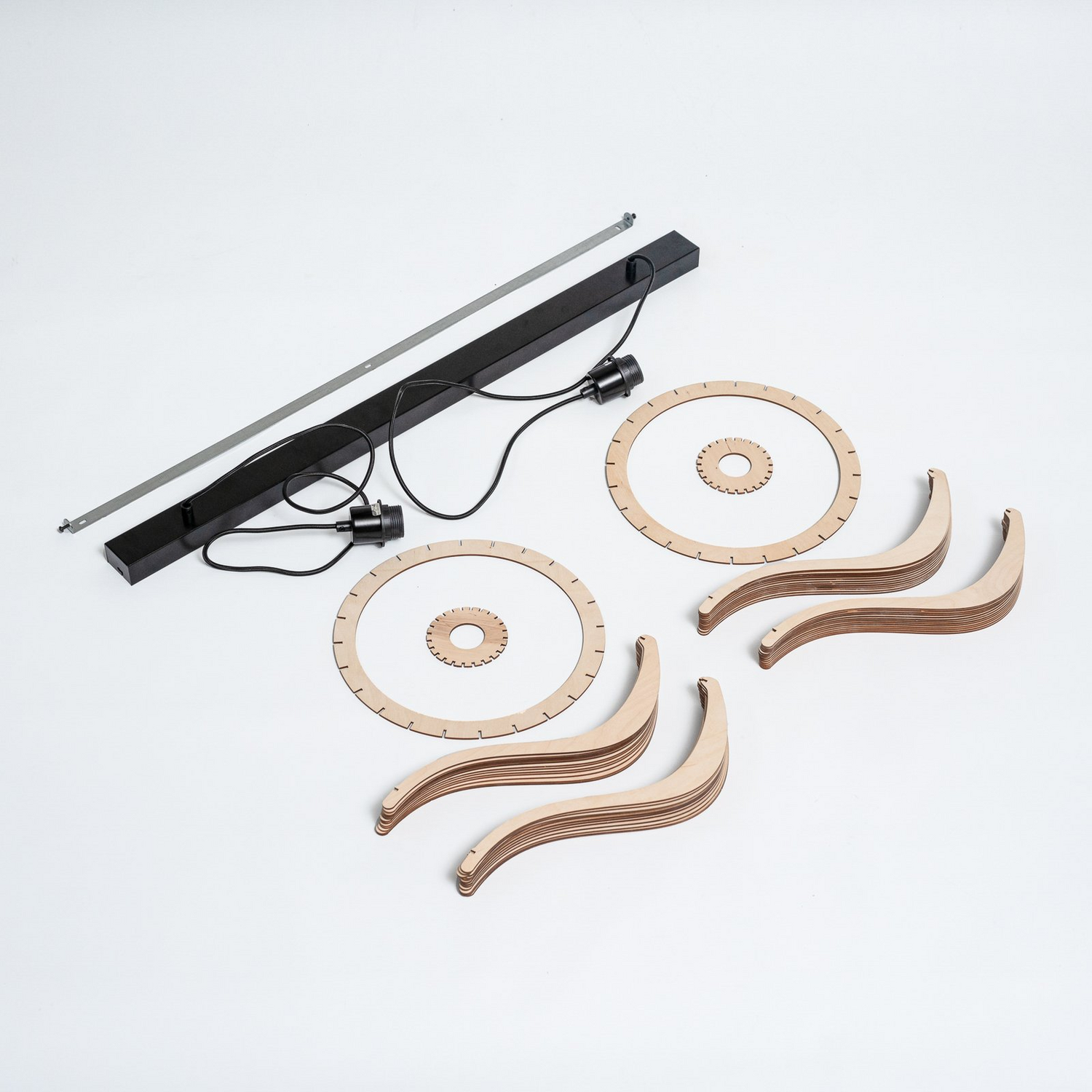 B-Ware Envostar Faje Hängeleuchte Hängelampe Deckenleuchte Leuchte Birkensperrholz 2fl  - 4251911724196