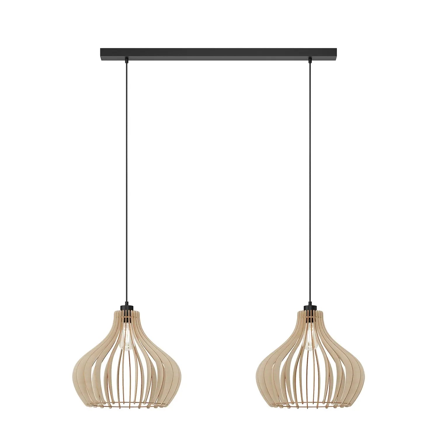 B-Ware Envostar Faje Hängeleuchte Deckenleuchte Leuchte Birkensperrholz 2flg Siehe Text - 4251911724196