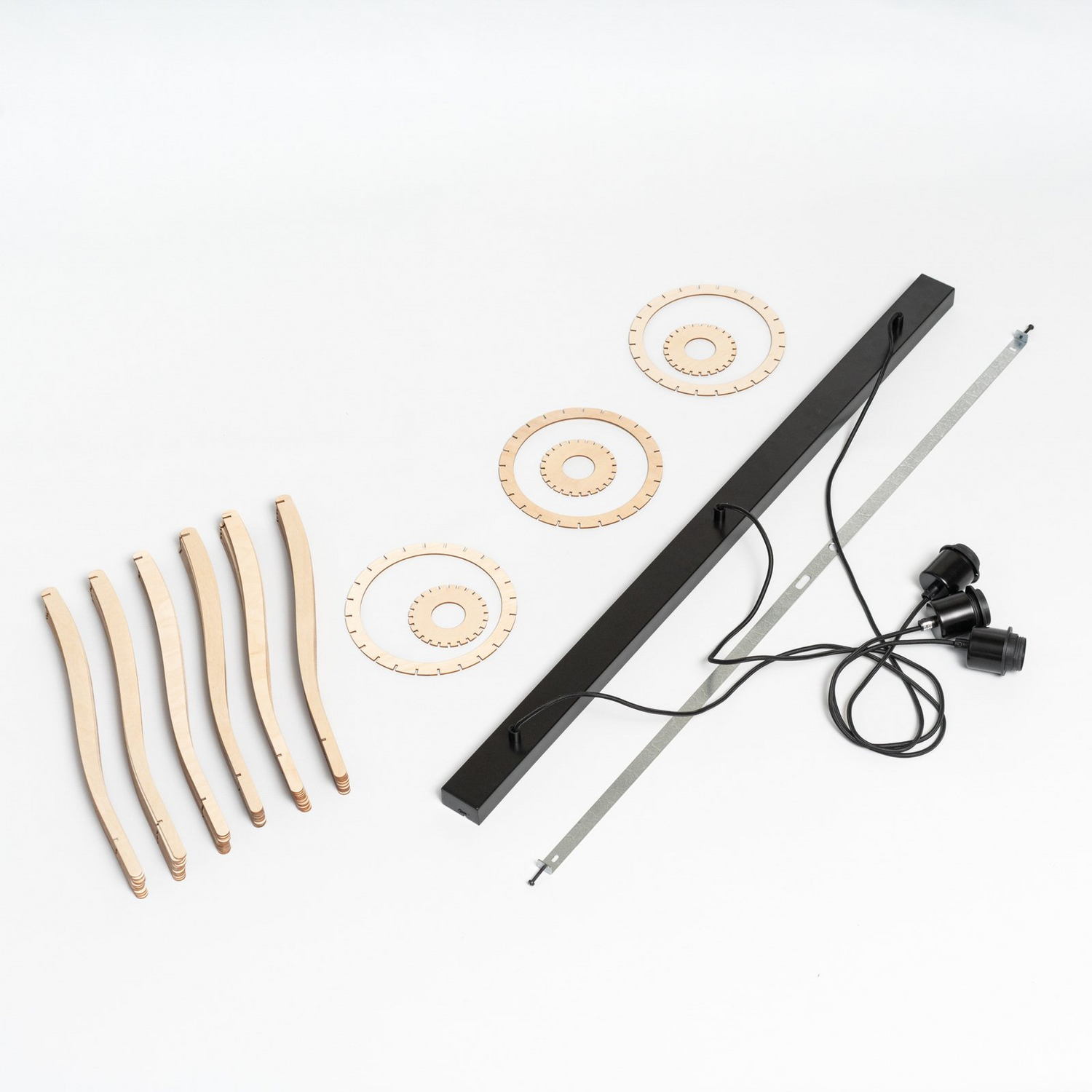 B-Ware Envostar Furn Hängeleuchte Birkensperrholz 3 Flg Deckenlampe Pendelleuchte E27 - 4251911724110