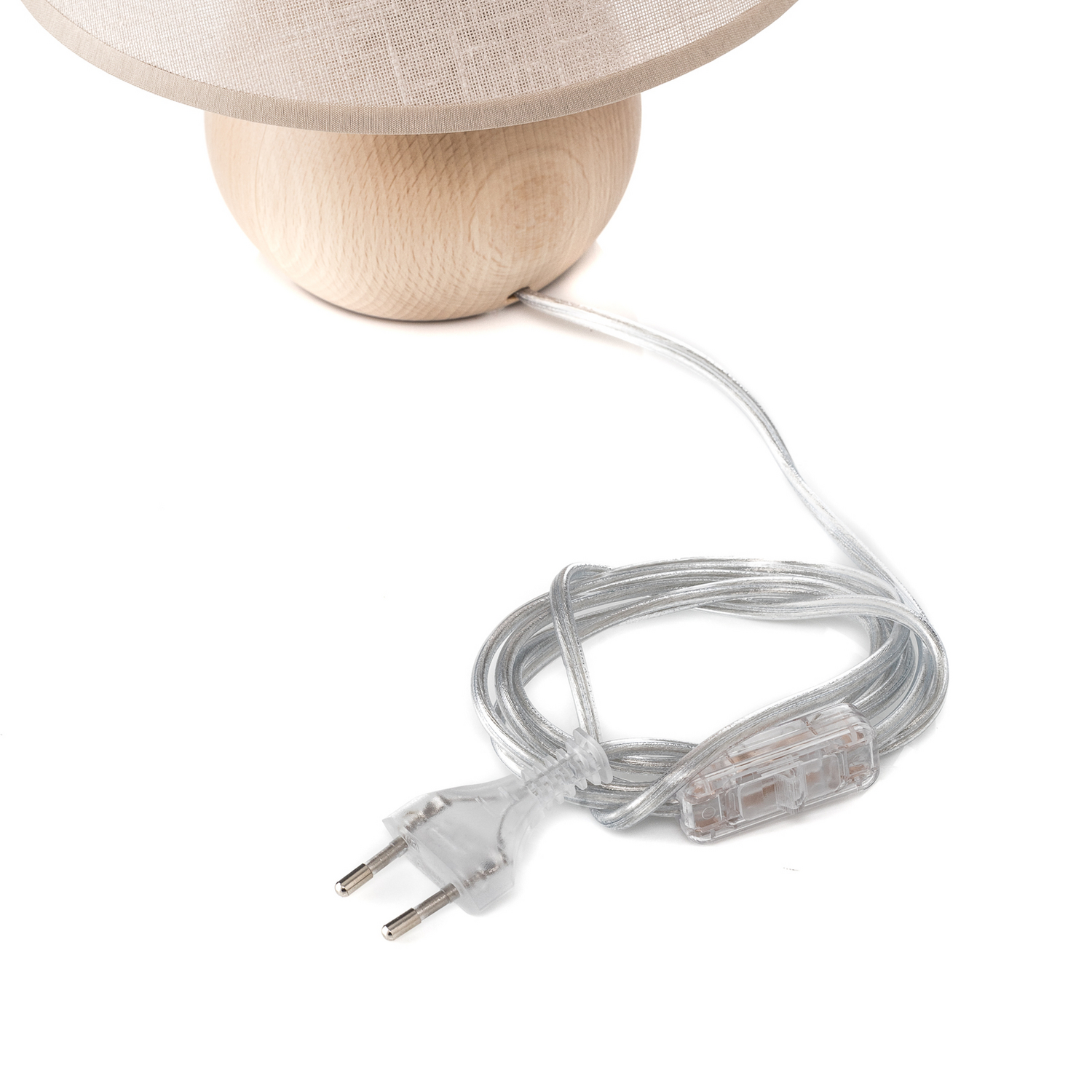 Envostar Gill Tischlampe Leuchte Lampe Holz Natur Schirm Beige Schalter E27 Spot B-Ware - 4251911787467