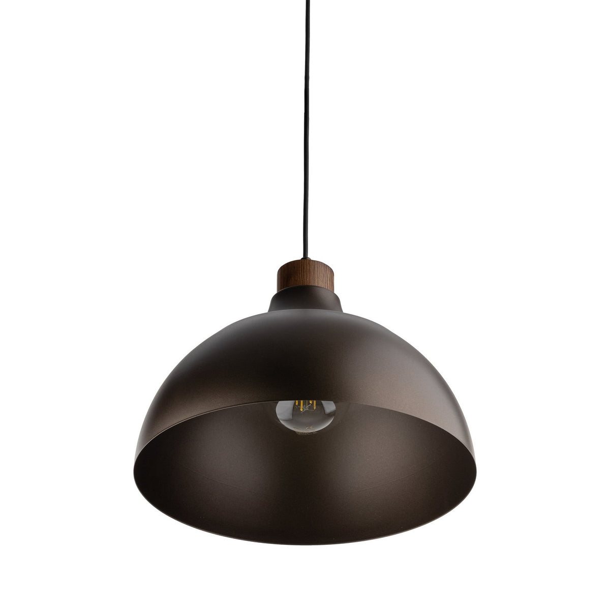 Envostar Hängeleuchte Pendelleuchte Kaitt braun Ø 34 cm Holzdetail904 - 5906135111992