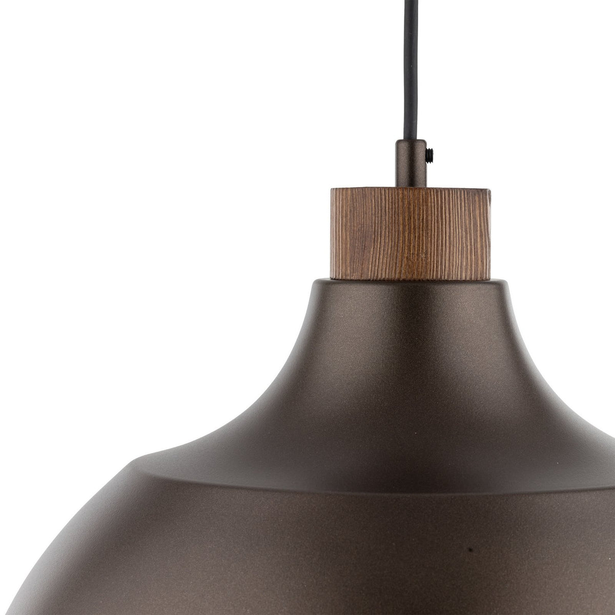Envostar Hängeleuchte Pendelleuchte Kaitt braun Ø 34 cm Holzdetail904 - 5906135111992