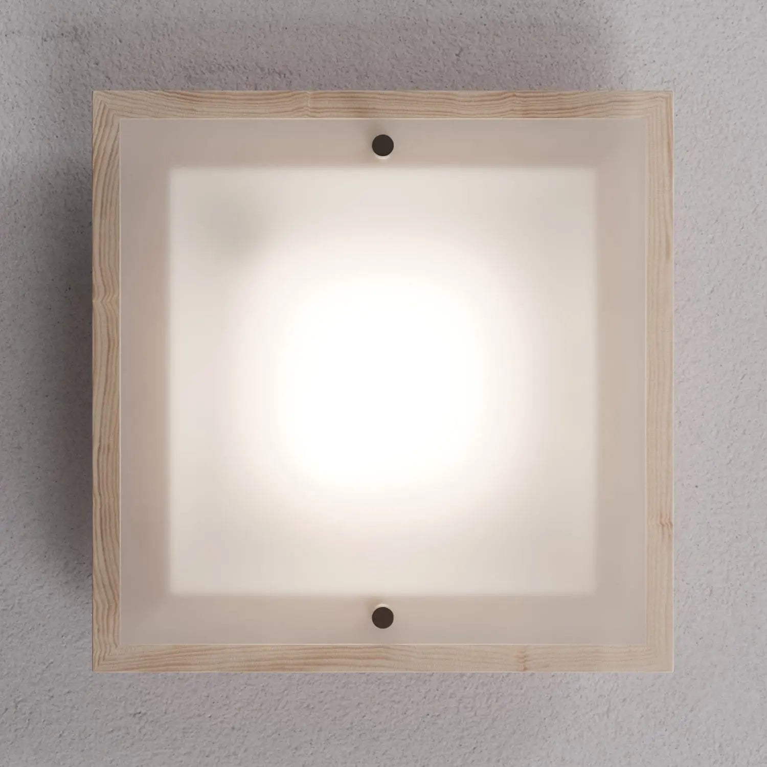 B-Ware Envostar Deckenleuchte Lampe Kerio Holz Natur Glas 35x35 Cm E27 Led Leuchte - 4251911796155