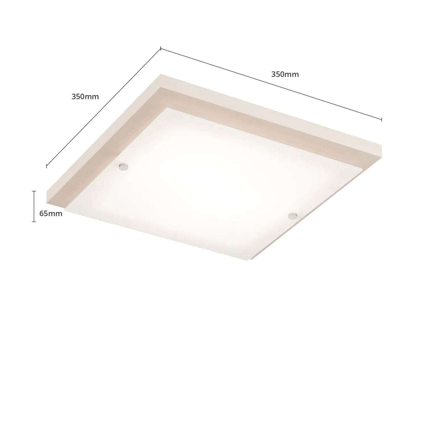 B-Ware Envostar Deckenleuchte Lampe Kerio Holz Natur Glas 35x35 Cm E27 Led Leuchte - 4251911796155