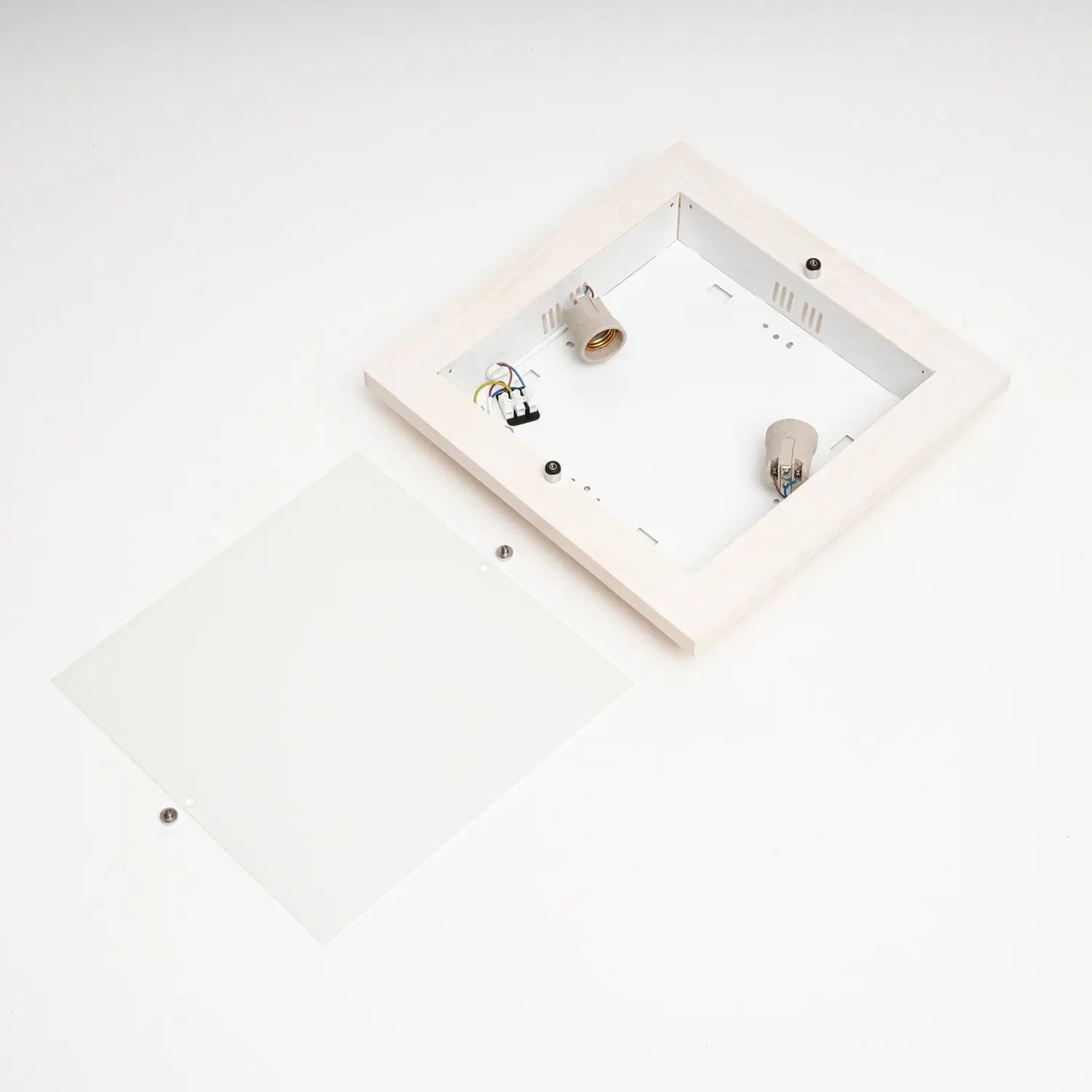 B-Ware Envostar Deckenleuchte Lampe Kerio Holz Natur Glas 35x35 Cm E27 Led Leuchte - 4251911796155
