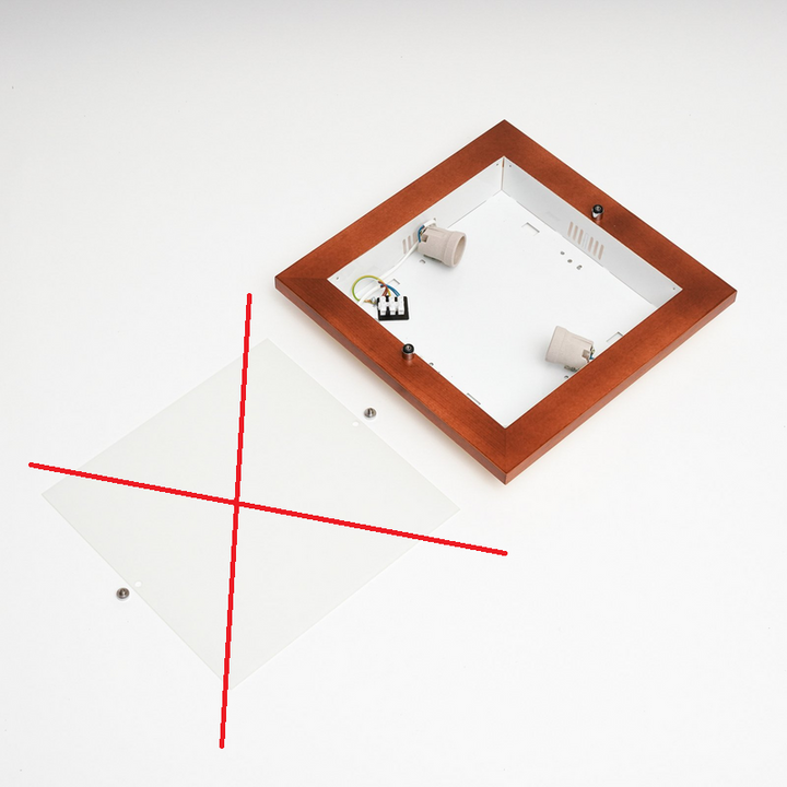 Envostar Kerio Deckenlampe 35x35cm Kiefer Rustikal Deckenleuchte Siehe Text/Foto B-Ware - 4251911789362