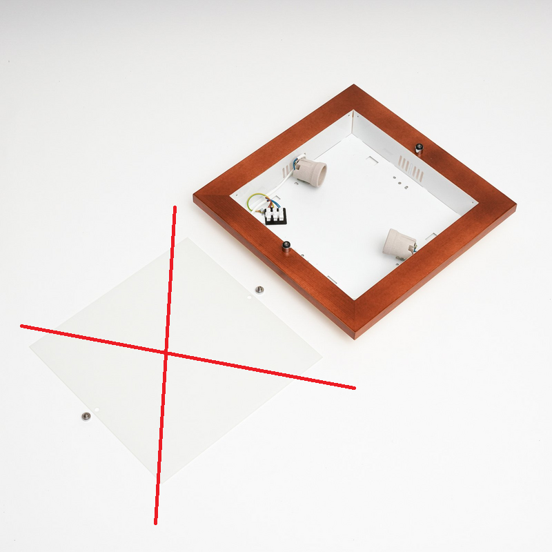 Envostar Kerio Deckenlampe 35x35cm Kiefer Rustikal Deckenleuchte Siehe Text/Foto B-Ware - 4251911789362