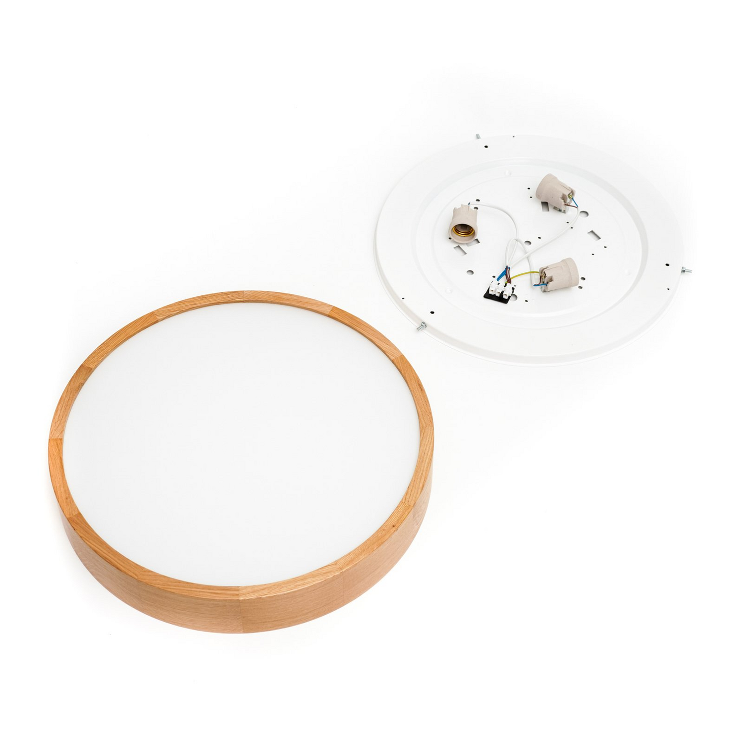 B-Ware Envostar Kerio Deckenlampe ø 47 Cm Eiche Natur Deckenleuchte Lampe Leuchte S139