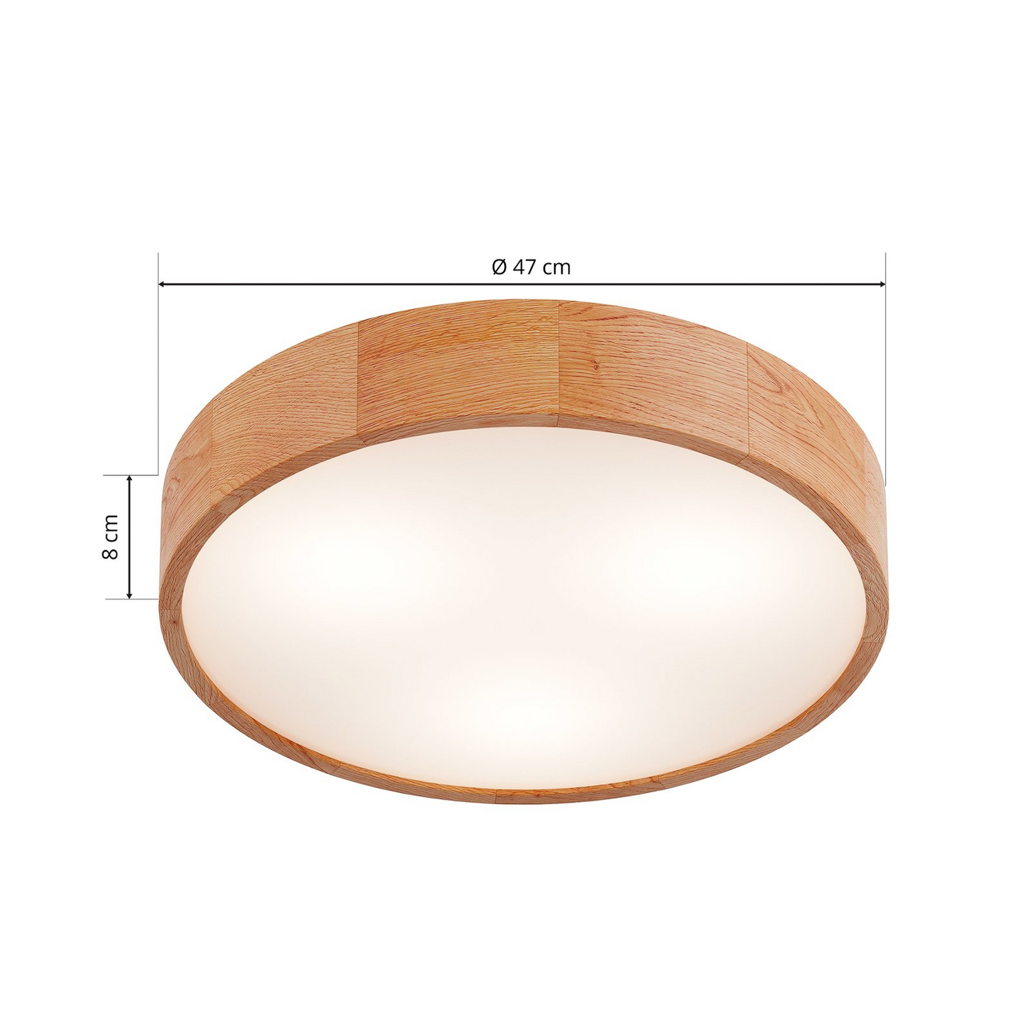 B-Ware Envostar Kerio Deckenlampe ø 47 Cm Eiche Natur Deckenleuchte Lampe Leuchte S139